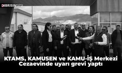 KTAMS, KAMUSEN ve KAMU-İŞ Merkezi Cezaevinde uyarı grevi yaptı
