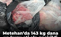 Metehan’da 143 kg dana ve kuzu eti ele geçirildi