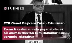 Erhürman, Meclis Genel Kurulu’nda Ercan Havalimanına ilişkin konuşma yaptı