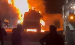 Küçük Kaymaklı’da Katran Tankerinde Yangın Paniği