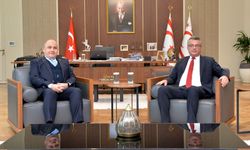 Cumhurbaşkanı Tufan Erhürman, TC Lefkoşa Büyükelçisi Ali Murat Başçeri’yi kabul etti