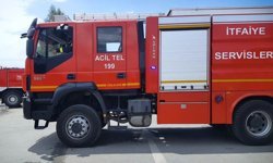 Girne-Lefkoşa ana yolunda araç yangını