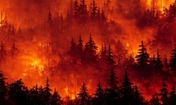 Japonya'da orman yangını: Bin hektardan fazla alan yandı