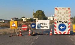 Girne–Değirmenlik anayolu’nda patlama çalışması nedeniyle geçici trafik kapatması