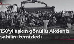 Akdeniz sahilinden 1 tondan fazla plastik atık toplandı