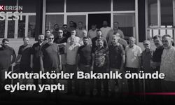 Alacaklarını isteyen kontraktörler bakanlık önünde eylem yaptı