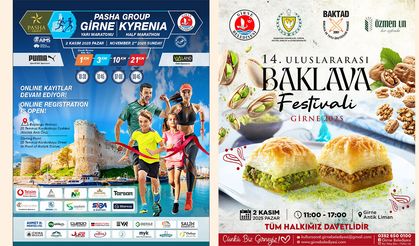 Girne’de pazar gün maraton ve baklava festivali var