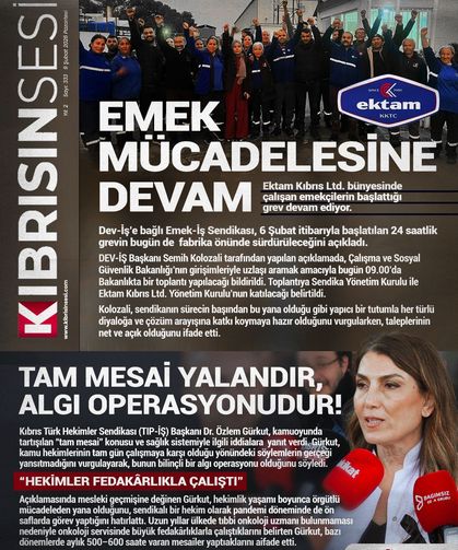 EMEK MÜCADELESİNE DEVAM