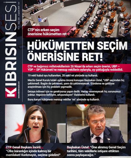 HÜKÜMETTTEN SEÇİM ÖNERİSİNE RET!