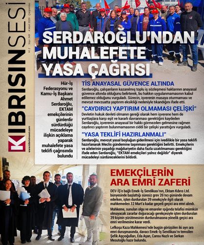 SERDAROĞLU’NDAN MUHALEFETE YASA ÇAĞRISI