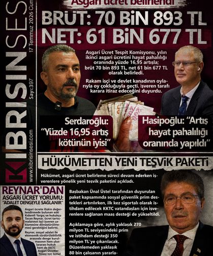 ASGARİ ÜCRET BELİRLENDİ BRÜT: 70 BİN 893 TL NET: 61 BİN 677 TL