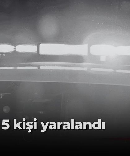 Geçitkale’de minibüs servi ağaçlarına çarptı
