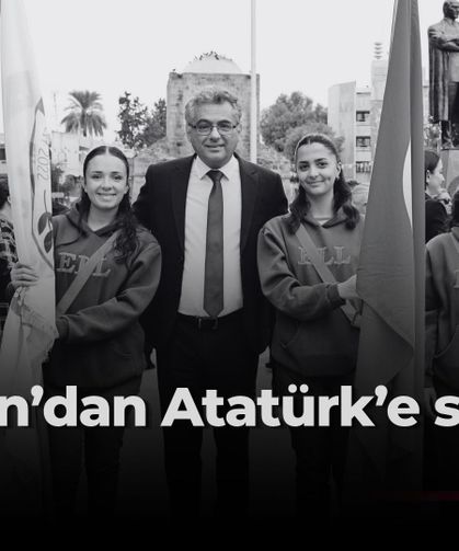 Cumhurbaşkanı Tufan Erhürman, 29 Ekim Cumhuriyet Bayramı nedeniyle Lefkoşa Atatürk Anıtı önünde düzenlenen törene katıld