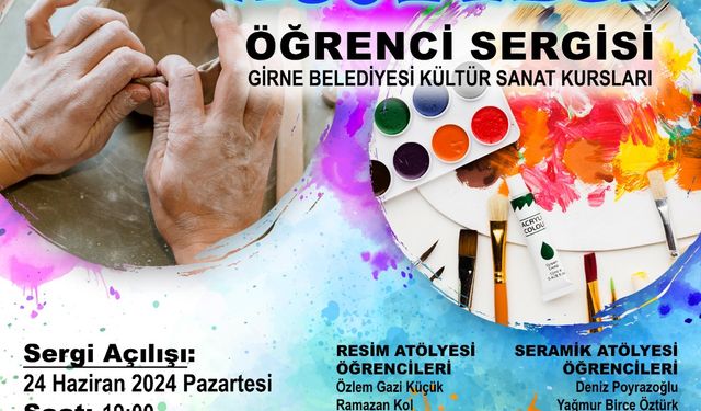 Girne Belediyesi Sanat Atölyesi öğrencilerinin sergisi pazartesi açılıyor