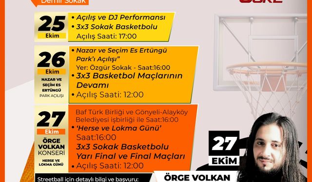 Gönyeli-Alayköy Belediyesi street ball turnuvası düzenliyor