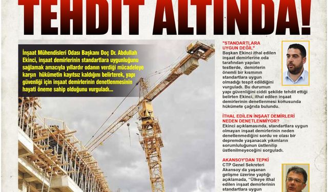 YAPI GÜVENLİĞİ TEHDİT ALTINDA !