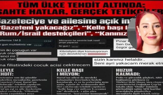 Gazeteci Pınar Barut’a ölüm ve kundaklama tehdidi