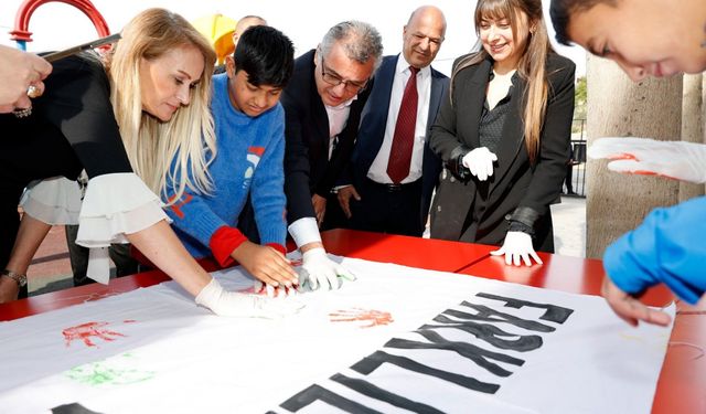 Cumhurbaşkanı Tufan Erhürman Lefkoşa Özel Eğitim ve İş Eğitim Okulu öğrencileriyle bir araya geldi