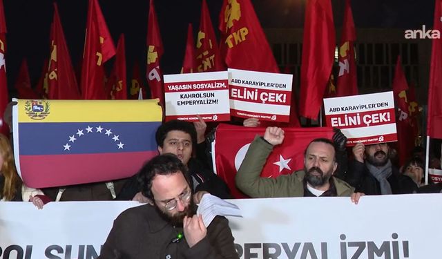 TKP'den ABD Büyükelçiliği önünde Venezuela protestosu