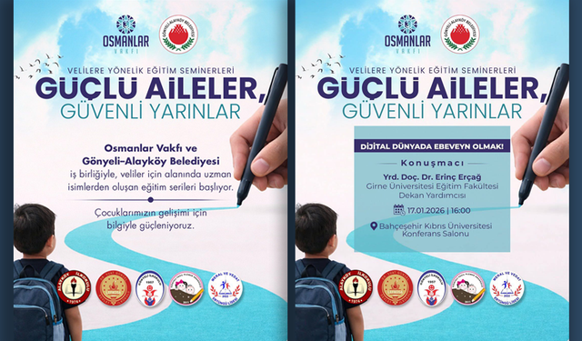 Güçlü aileler, güvenli yarınlar eğitim seminerleri başlıyor