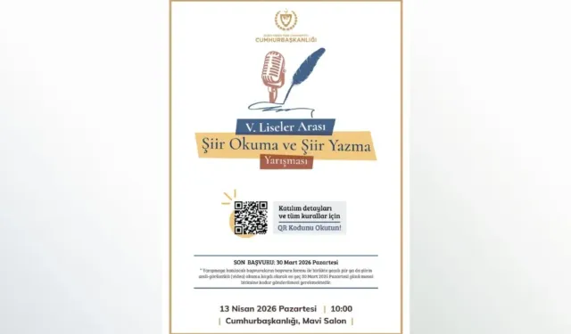 Cumhurbaşkanlığı “5. Liseler Arası Şiir Okuma ve Yazma Yarışması” düzenliyor