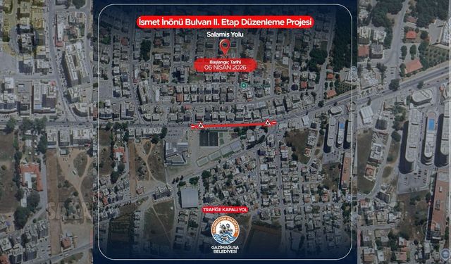 Sakarya Kavşağı ile Molto AVM arasındaki güzergâh bugün trafik akışına kapalı