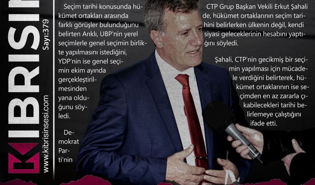 SEÇİM İÇİN İBRE EKİM’E