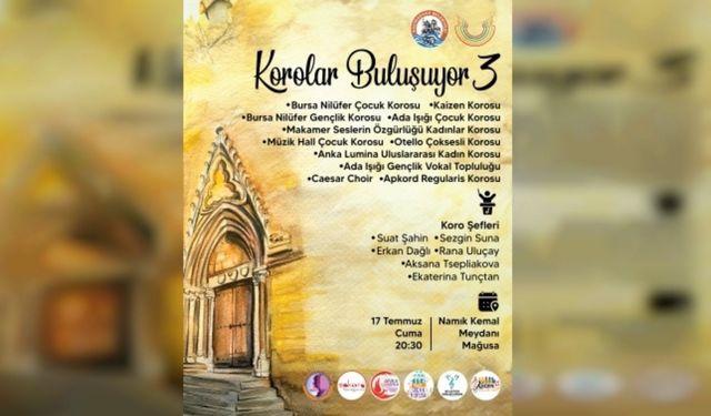 "Korolar Buluşuyor 3", cuma akşamı Namık Kemal Meydanı'nda müzikseverlerle buluşacak