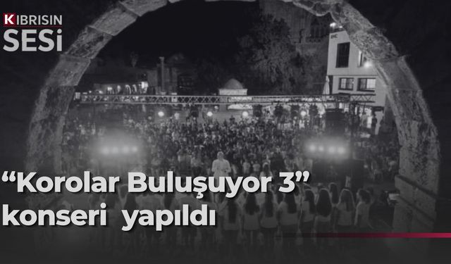 Kıbrıs Polifonik Korolar Derneği ile Gazimağusa Belediyesi iş birliğinde düzenlenen "Korolar Buluşuyor 3" konseri Namık Kemal Meydanı'nda yapıldı.