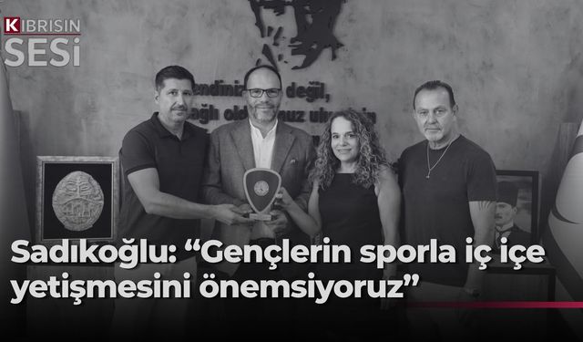 İskele Belediye Başkanı Sadıkoğlu Jimnastik Federasyonu Başkanı Sapsızoğlu'nu kabul etti