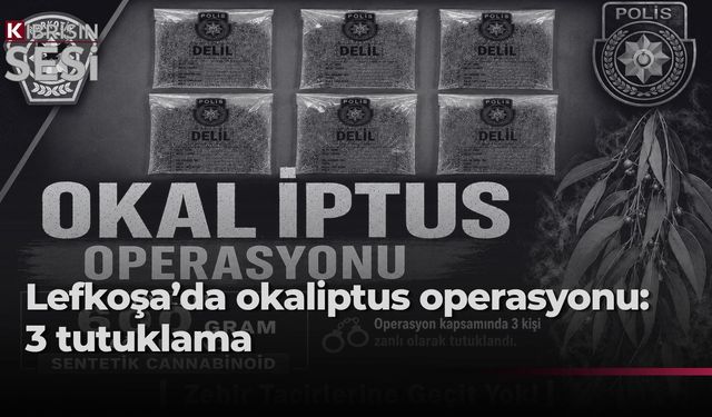 Lefkoşa’da Okaliptus Operasyonu… Uyuşturucu tasarrufundan 3 tutuklu