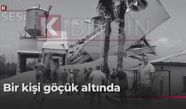 Kumyalı'da 2 bin 500 tonluk buğday silosu çöktü