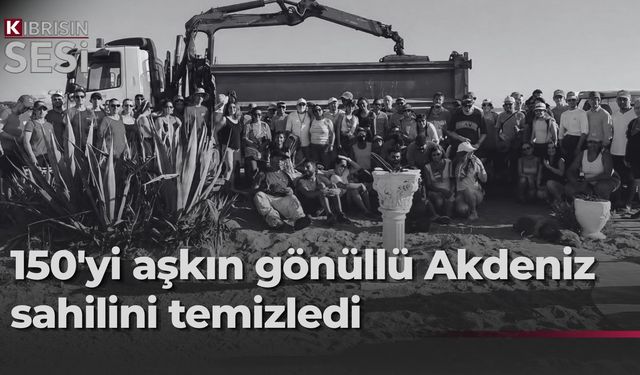 Akdeniz sahilinden 1 tondan fazla plastik atık toplandı