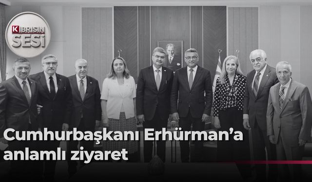 Cumhurbaşkanı Erhürman, Türkiye-KKTC Parlamentolar Arası Dostluk Grubu Başkanı ve beraberindeki heyeti kabul etti