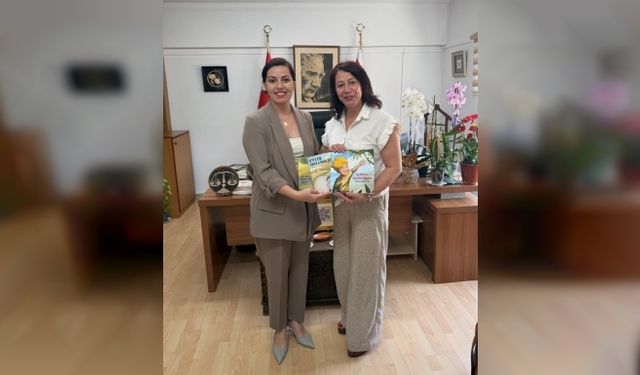 Kültür Dairesi Müdürü Akın, yazar İmren Aytaçoğlu ile görüştü