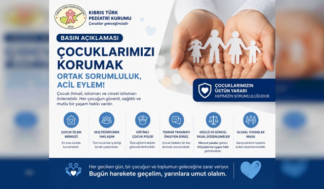 Pediatri Kurumu, Çocuk İzlem Merkezi ve çocuk koruma sistemi oluşturulması çağrısı yaptı
