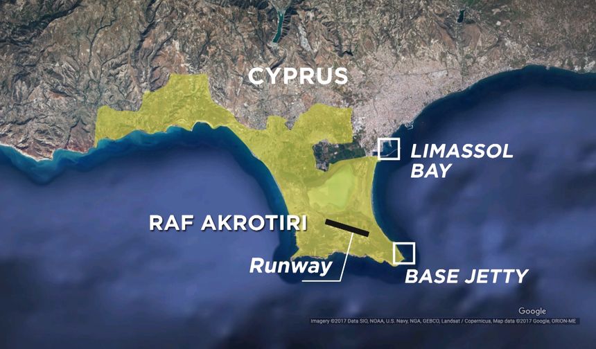 British planes took off from Akrotiri to support Israel