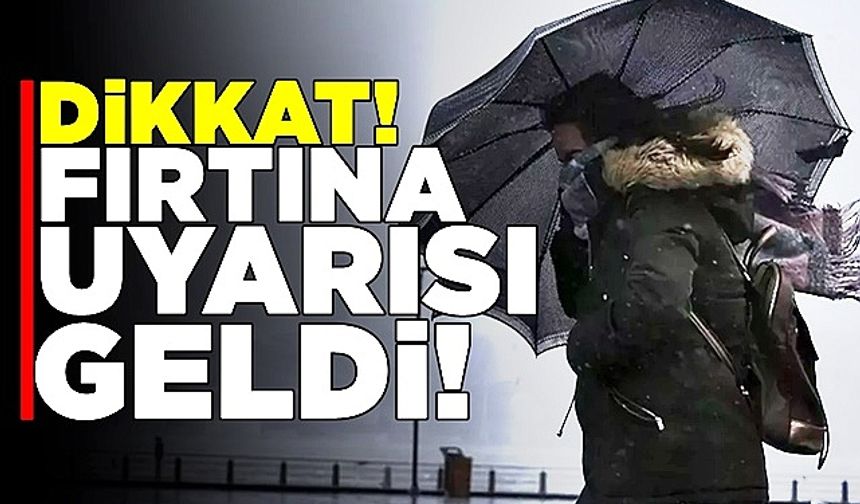 Meteoroloji Dairesi uyardı: Karada ve denizde fırtınamsı rüzgar bekleniyor