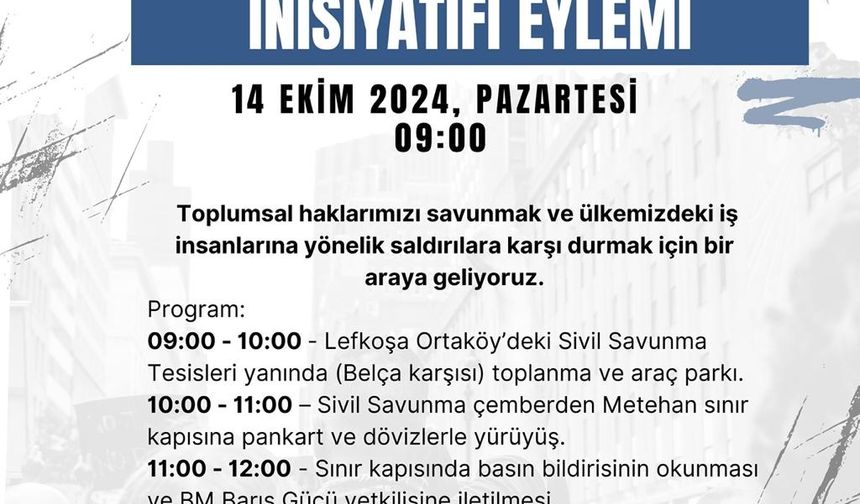 "Rights Protection Initiative" will protest at Metehan Border Gate tomorrow.