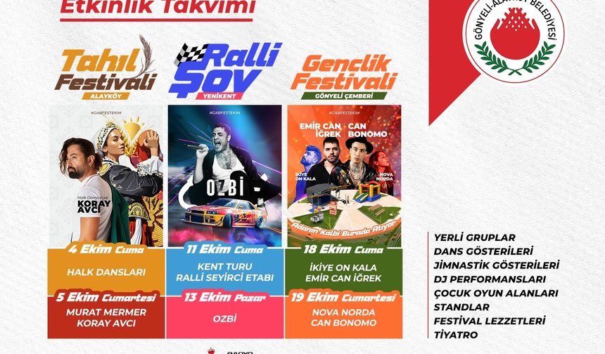 GÖNYELİ-ALAYKÖY BELEDİYESİ FESTİVALLERİ BAŞLIYOR!