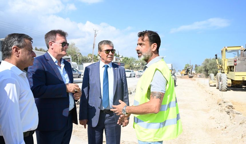 Başbakan Ünal Üstel, Girne Doğu Çevre Yolu 1. Etap Projesi ile Girne Dağyolu Projesini Yerinde İnceledi