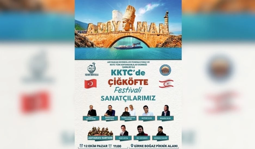 “Çiğköfte Festivali’nde Kardeşlik Sofrasında Buluşuyoruz” etkinliği 12 Ekim’de Girne’de yapılacak