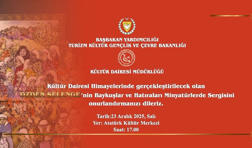 Özden Selenge'nin "Baykuşlar ve Hatıraları Minyatürlerde" sergisi 23 Aralık Salı akşamı açılacak