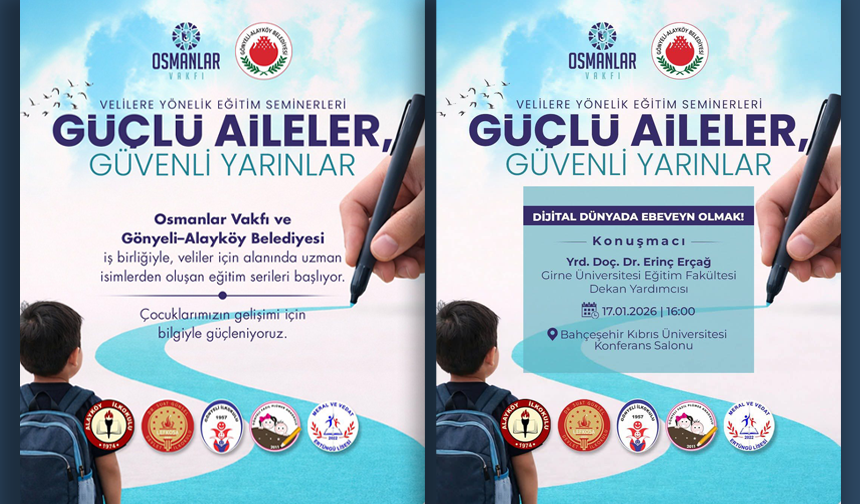 Güçlü aileler, güvenli yarınlar eğitim seminerleri başlıyor