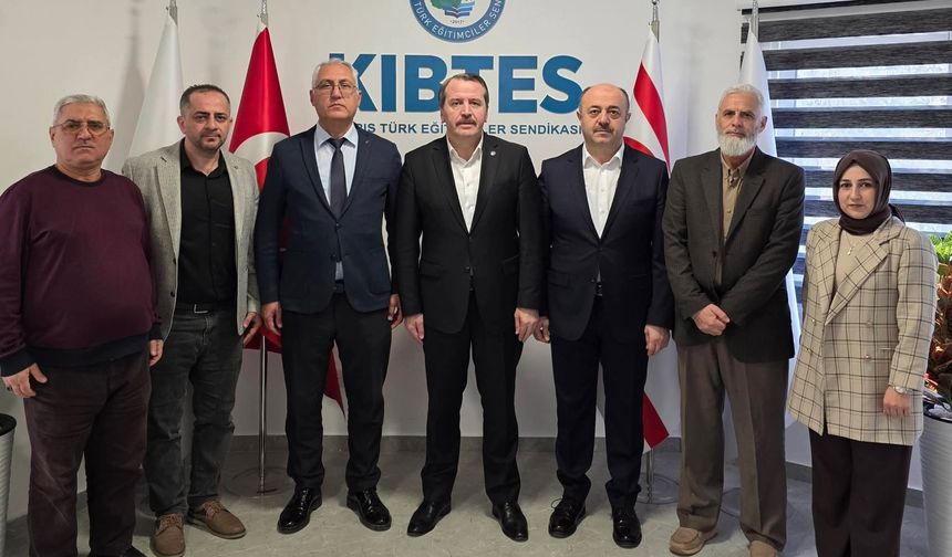 Eğitim-Bir-Sen heyeti, KIBTES’i ziyaret etti