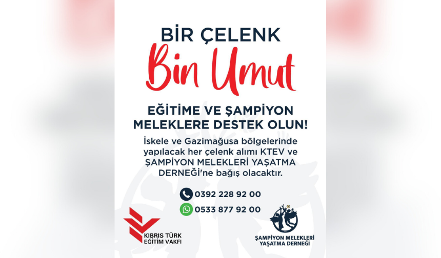 Şampiyon Melekleri Yaşatma Derneği ile KTEV’den bağış çağrısı