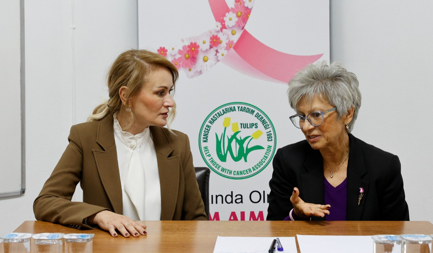 Nilden Bektaş Erhürman, Kanser Hastalarına Yardım Derneği başkanı ve yönetim kurulu üyeleriyle görüştü