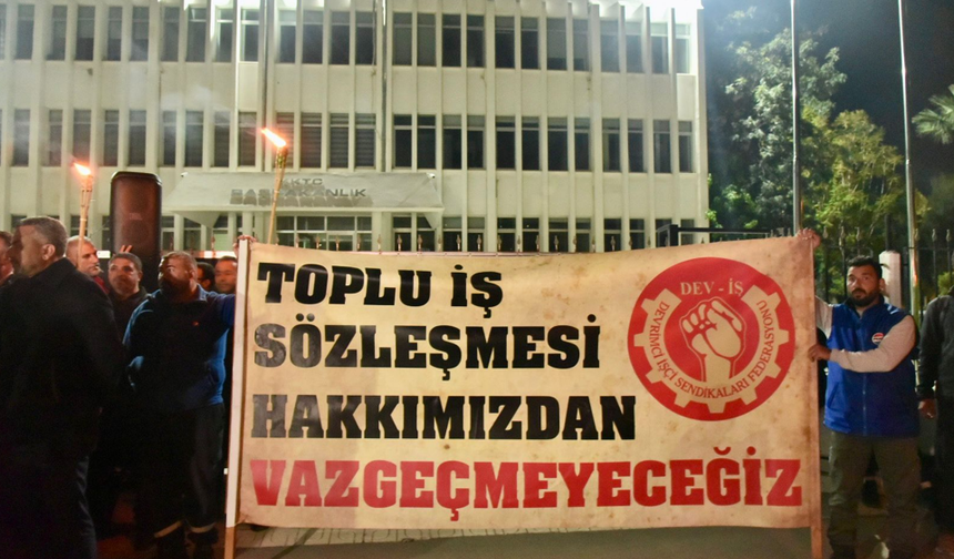 Kamuda örgütlü beş sendika yürüyüş düzenledi