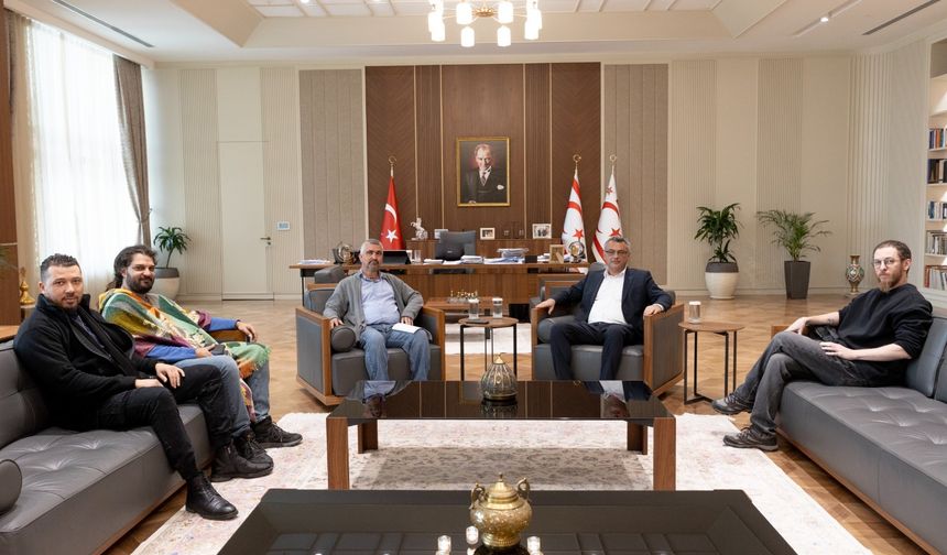 Cumhurbaşkanı Tufan Erhürman, Vicdani Ret İnisiyatifi temsilcilerini kabul etti