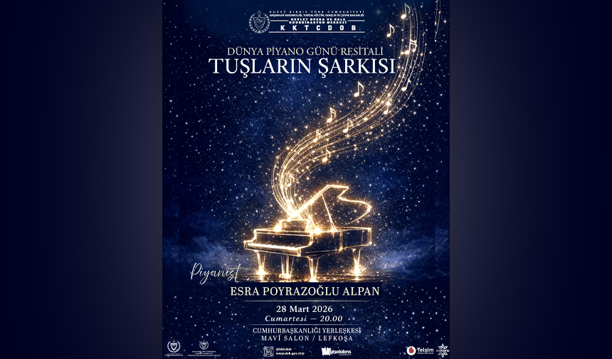 “Tuşların Şarkısı” piyano resitali 28 Mart’ta Lefkoşa’da